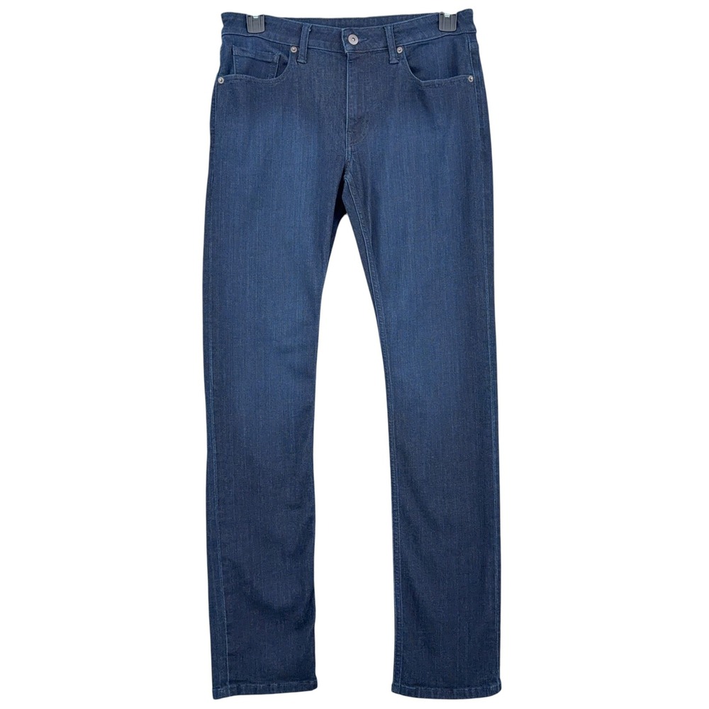 True Classic Slim Fit Jeans Mens 32 Rayon Cotton Blend Dark Blue Indigo